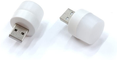 ERHIndia USB Bulb 2 Pcs USB Plug Lamp Mini Night Light Computer Mobile Power Charging Small Led Light(White)