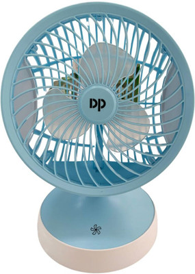 Dp 7621-PORTABLE RECHARGEABLE USB FAN 2800 mAh Battery USB Fan(Blue)