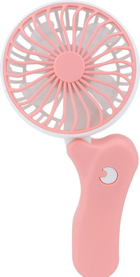 Flypee MINI FLD F30 Portable Mini Fan With Rechargeable 3-Speed Foldable Handheld Mini Fan Rechargeable Fan(Pink, White)