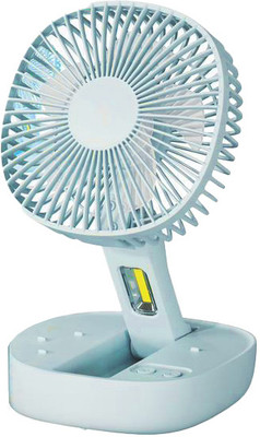 Dp 7636 (PORTABLE RECHARGEABLE FAN) 1200mAh Battery Foldable Fan 7636-FAN USB Fan(Blue)