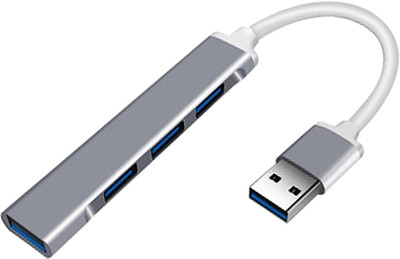 RENTOOR 4 Port Multi Splitter USB3.0 Plug and Play for Computer Card Reader USB Hub 4-Port, USB Hub Adapter USB Hub(White)