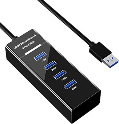 ENMORA usb hub 4 Port USB 3.0 Hub with Hi-Speed Data Transfer Cable mlo1 usb hub 4 Port USB 3.0 Hub with Data Transfer Cable saw1 USB Hub(Black)