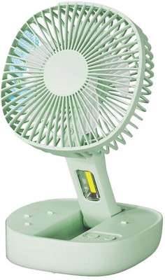 Dp 7636 (PORTABLE RECHARGEABLE FAN) 1200mAh Battery Foldable Fan 7636-FAN USB Fan(Green)