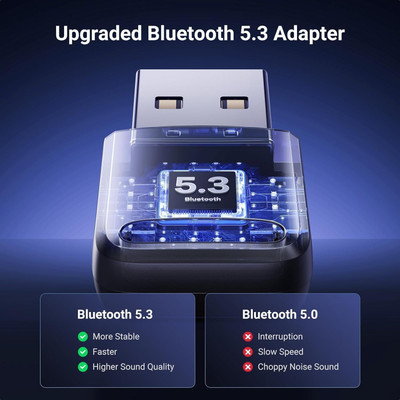 Tobo Bluetooth 5.3 Adapter 1382WA Bluetooth 5.4 Adapter USB Bluetooth Dongle for Windows 11/10/8.1 TD-1382WA Bluetooth(Black)