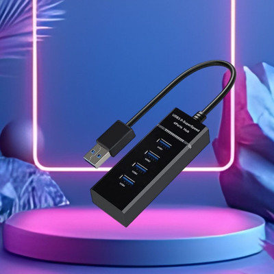 Clairbell Multiport USB 4 Port USB High-Speed USB Hub Adapter For Laptop and PC RZ80 Multiport USB 4 Port USB High-Speed USB Hub Adapter For Laptop and PC RZ80 USB Hub(Black)