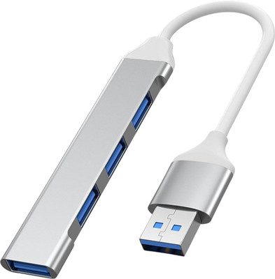 WEROX USB Hub 3.0 for PC, 4-Port High Speed USB Hub USB Hub 3.0 for PC, 4-Port High Speed USB Hub USB Hub(Silver)