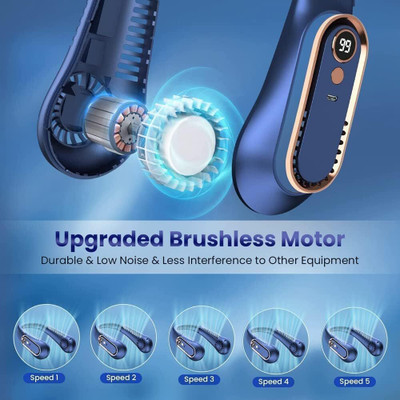 ENMORA Portable Fan Bladeless Neck Fan In Good Quality with 3 Speed HDW4 Portable Fan Bladeless Neck Fan In Good Quality with 3 Speed HDW4 USB Fan(Multicolor)