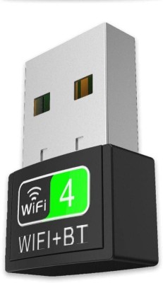 VOOCME Mini USB Bluetooth & WiFi Wireless Adapter Bt 4.2 150Mbps WiFi Dongle Network Card WiFi Receiver Bluetooth Transmitter Bluetooth(Black)