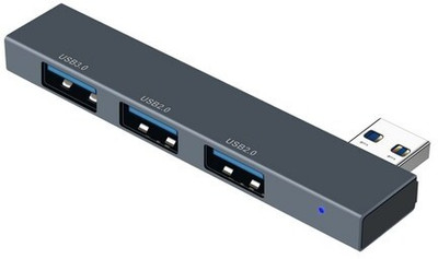 ULTRABYTES USB 3.0 Hub 3 Port L/ Mini 3 Port USB Hub USB 3.0 2.0 /Usb hub 3in1 USB Adapter for Pc Flash Drive Keyboard Usb3.0 Usb2.0 USB Hub(Grey)