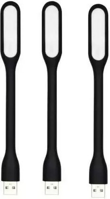 icall Flexible mini USB LED light Pack of 3 USB LED Lamp Portable Flexible Light with USB For Power bank, Laptop, Computer Led Light(Black)