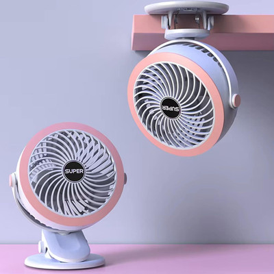 VASANT 360° Rotate Personal Cooling Fan for Home Office Portable Travel USB Rechargeabl Handheld Lightweight Rechargeable Mini Battery Operated Personal USB Fan(Clip-pink)