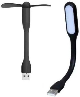 GADGET DEALS unique Innovative Gadget for PC /Laptop/Power Bank/Adapter Portable and flexible USB Fan, Led Light(Black)