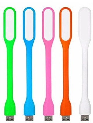 SANDYHUB 5V 1.2W Portable Flexible USB LED Light Lamp (Combo Pack) Mini Usb Light combo Led Light(Pink, Orange, Green, White, Blue)