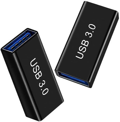 VOOCME USB to USB Adapter Coupler 3.0, Type A USB Jointer Both Side Female, Upgraded Extender Converter .(Pack of 1) USB Hub(Black)