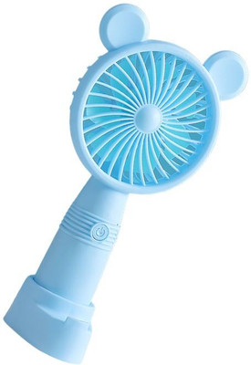 MZ M3 (RECHARGEABLE PORTABLE USB FAN) 3 Speed Mode High Speed with 1200mAh Battery with Mobile Stand USB Fan(Blue)