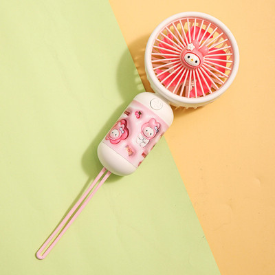 PRITHVI CREATIONS Rechargeable Mini USB Fan Cute Handheld USB Air Cooler, USB Fan, USB Humidifier, USB Air Freshener(PINK-2)