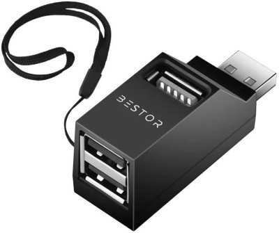 Bestor 3 Port High Speed Splitter Plug ,Data Transfer Adapter Expansion for PC Notebook Laptop Computer Mac Linux Windows HDMI Connector, USB Charger, USB Hub(Black)