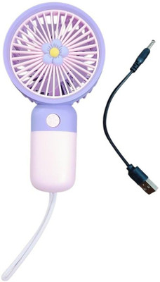 wryak USB Fan, Portable Fan Powerful hand fan to dry makeup, Rechargeable Mini USB Fan(Purple)