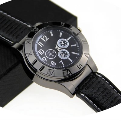 ASTOUND Wrist Watch with USB Rechargeable Windproof Cigarette Lighter WWL-11 Cigarette Lighter(Black)