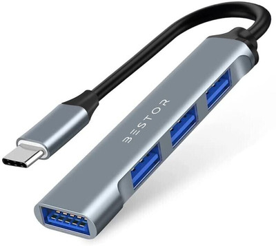 Bestor C Multiport Adapter for MacBook Pro Air 2021 2020 31C 4-in-1 4Port USB Hub(Grey)