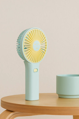 WOYR Premium Quality 3 Speed Rechargeable Portable Mini Fan with stand and cable Portable Mini Rechargeable Fan Rechargeable Fan(Sky Blue)