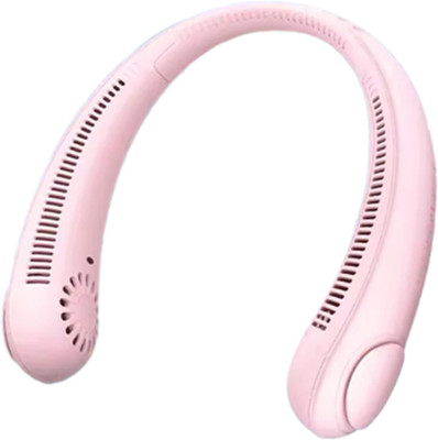 VOLTegIC USB Rechargeable Personal Neck Fan Quiet Wearable-Pink NF-41 Rechargeable Fan, USB Fan(Pink)