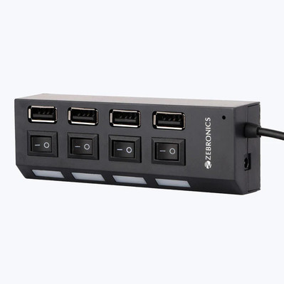 ZEBRONICS ZEB 150 USB HUB ZEB 150HB USB Hub(Black)