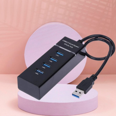 Clairbell 4 in 1 USB Hub Multi Adapter with 5000 MBPS Fast Data Transfer for pc/LaptopC300 4 in 1 USB Hub Multi Adapter with 5000 MBPS Fast Data Transfer for pc/LaptopC300 USB Hub(Black)
