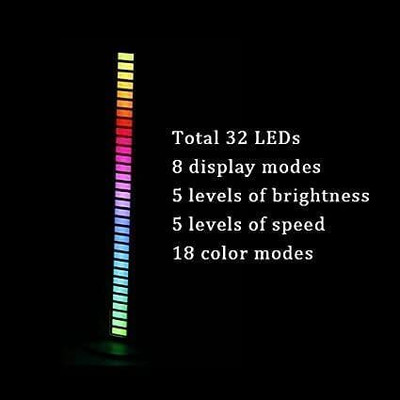 Xydrozen Voice Activated 18 Colors Rhythm Light RGB 5V Smart Sensor Light