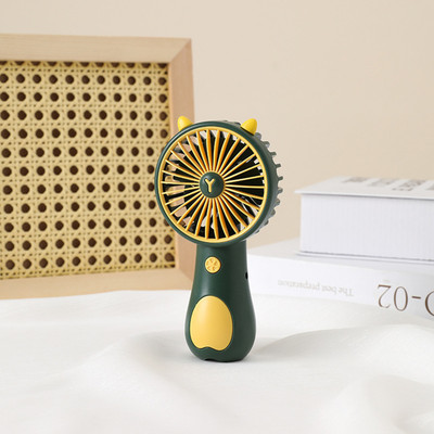 Refulgix Rechargeable Mini Cute Handheld USB Fan(Green)