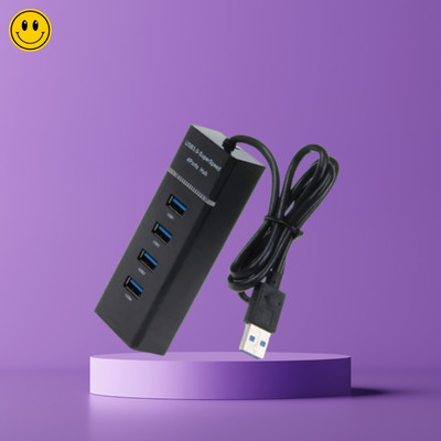 GUGGU 4 in 1 USB Hub Multiport Adapter with Fast Data Transfer Speed for PC/LaptopO495 4 in 1 USB Hub Multiport Adapter with Fast Data Transfer Speed for PC/LaptopO495 USB Hub(Black)