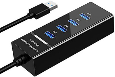 4uonly USB HUB 4 PART SuperSpeed Portable Mini-Hub Powered MKO17 USB HUB 4 PART SuperSpeed Portable Mini-Hub Powered NMK17 USB Hub(Black)