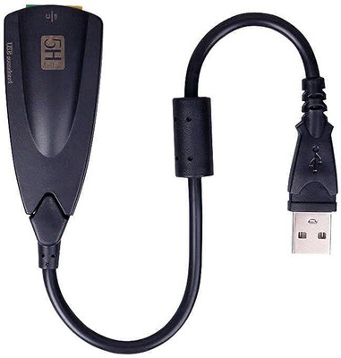 ULTRABYTES 7.1 Channel USB External Sound Card Audio Adapter With Mic Compatible with Windows, Mac, macOS, Linux, PS4, PS5 Laptop Accessory, Sound Card(Black)