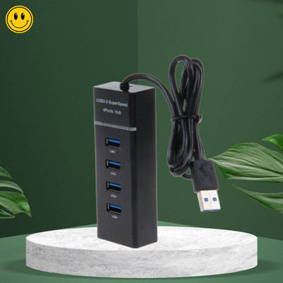 GUGGU 4 in 1 USB Hub Multiport Adapter with Fast Data Transfer Speed for PC/LaptopO372 4 in 1 USB Hub Multiport Adapter with Fast Data Transfer Speed for PC/LaptopO372 USB Hub(Black)