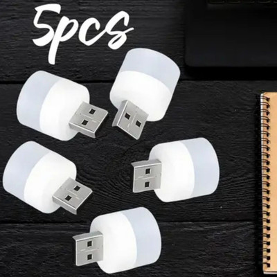 justcellz USB LED Night Lamp Set Portable, Plug-in, Multi-Purpose Led Light(White)