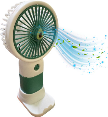 WOYR Premium Quality Rechargeable Portable Mini Fan with 3 Speeds|Small Fan Mini Hand held Fan Rechargeable Fan(Green)