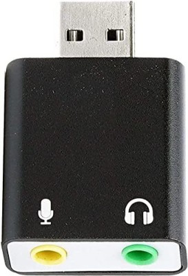 TechBlaze 7.1 hifi External Sound card 7.1 Channel USB Sound Adapter for BM 800 Mic and Studio Sound Card(Black)