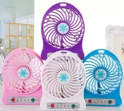 IBS 4-inch Mini Hand Held Portable USB Fan 2600mAh Mini Summer Fan Hands Free Portable Mini USB Fan(Multicolor)