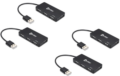 Enter U4H100 (Pack of 4) heigh Speed USB 2.0 USB Hub(Black)