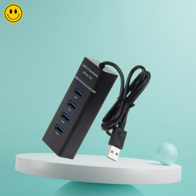 SACRO 4 in 1 USB Hub Multiport Adapter with Fast Data Transfer Speed for PC/LaptopR469 4 in 1 USB Hub Multiport Adapter with Fast Data Transfer Speed for PC/LaptopR469 USB Hub(Black)