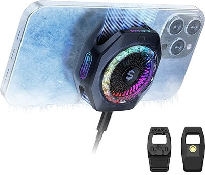 Cubonic X Black Shark FunCooler 5 Pro Special App Controlled Feature 1 Fan Ergonomic Cooling Pad with Adjustable Height(Black)
