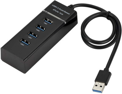 IMMUTABLE High Speed 4 Port USB HUB Hi-Speed Super Speed 3.0 Portable Mini-Hub BNJ9 High Speed 4 Port USB HUB Hi-Speed Super Speed 3.0 Portable Mini-Hub BNJ9 Laptop Accessory(Black)