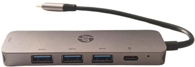 HP 9V563AA USB HUB C 5 IN 1 USB Hub(Grey)
