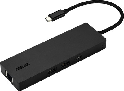 ASUS USB Hub 8-in-1 USB-C Dock, with 4K@60Hz HDMI 2.1 Type C Devices- MacBook,Laptop DC210 USB Hub(Black)