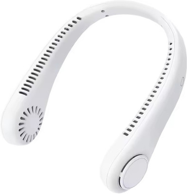 VOLTegIC Portable Neck Fan, 4000mAh 360° Bladeless Cooling NF-08 Rechargeable Fan, USB Fan(White)