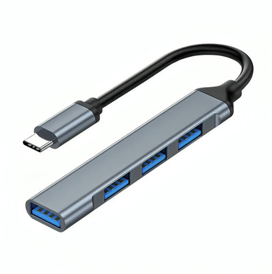 Henture USB Hub Type C to 4 USB-A Ports Compatible for PC, MacBook, Mobile 3.0 USB Hub(C Type)