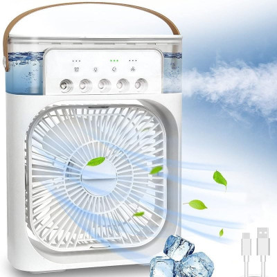 GLARIXA Rechargeable Fan Portable AC for Home Portable Air Conditioners Water Cooler CF02 USB Air Cooler(White)