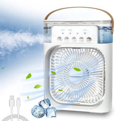 IMAGINEA Mini Cooler Portable Air Conditioner Fan 3 Speeds 360°Adjustment for Office Home 3 Wind Speeds and 3 Spray Modes for Your Desk, Nightstand, or Coffee Table USB Fan(White)