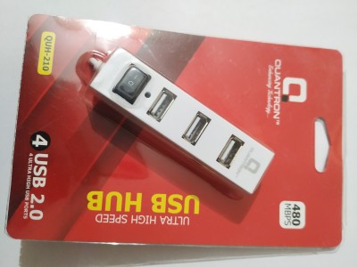 Quantron QUH -210 QUANTRON QUH -210 4 PORT USB HUB 2.0 ULTARA HIGH SPEED HUB WHITE. USB Hub(White)