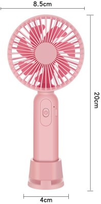 TG MZ S9 USB FAN WITH MOBILE STAND 800mAh Battery, Rechargeable Portable USB Fan(Pink)